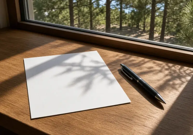 A blank form and a pen on a desk